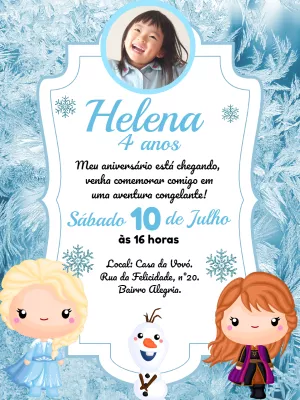 Frozen Birthday Invitation – Static – Gley Leobas