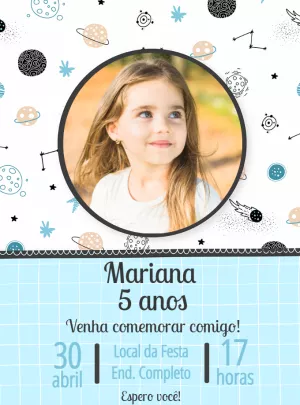 Invito di compleanno Astronauta – Statico – Decore Arte