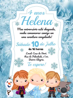Frozen Birthday Invitation – Static – Gley Leobas