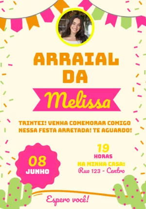 Invitación de Festa Junina – Estático – Convites e Artes Digitais