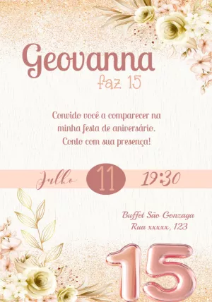 Quinceañera Invitation – Static – Convites Personalizados