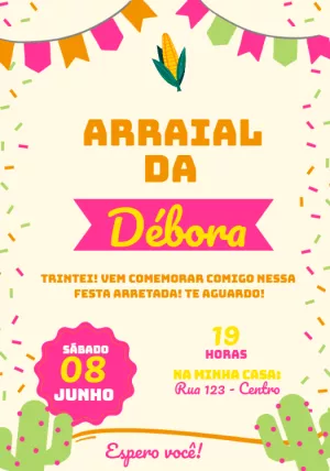 Invitación de Festa Junina – Estático – Convites e Artes Digitais