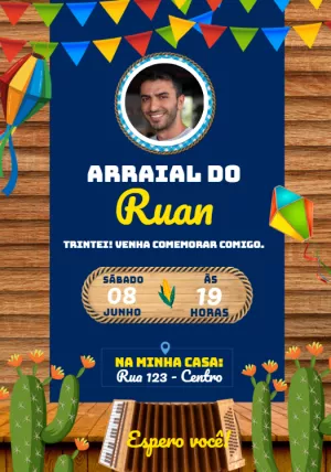 Invitación de Festa Junina – Estático – Convites e Artes Digitais