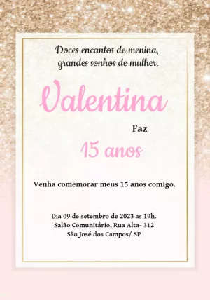 Quinceañera Invitation – Static – Convites Personalizados