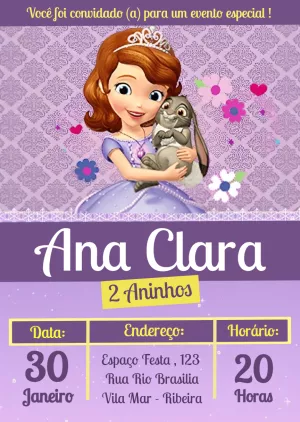 Invitación de cumpleaños Princesas – Estático – PrestigioMkt