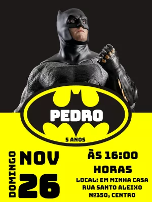Invitación de cumpleaños Batman – Estático – Victor designer