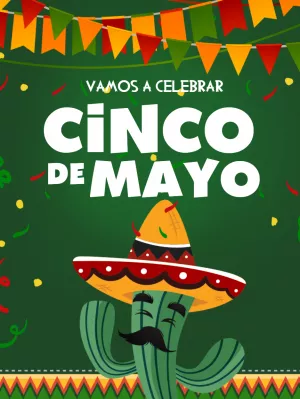 Convite de Festa Cinco de Mayo com Cacto para Editar Online