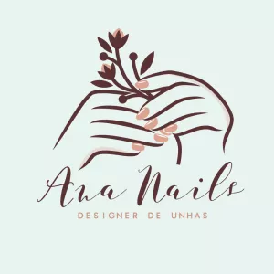 Logo Manicure com Ramo de Flores para Editar Online