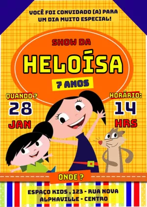 Convite de Aniversário Show da Luna para Editar Online