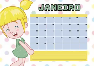 Planner Infantil Menina Loira para Editar Online