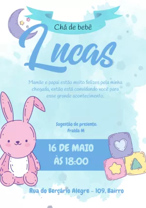 Invito baby shower – Statico – Beatriz Lopes dos Anjos