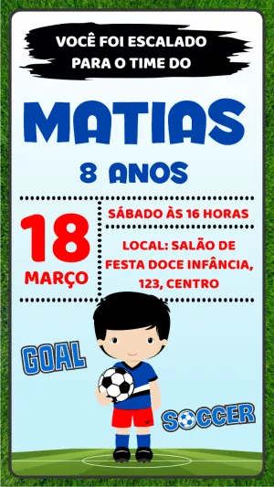 Soccer Birthday Invitation – Static – Idesign Personalizados