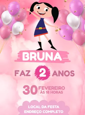Convite de Aniversário Show da Luna para Editar Online