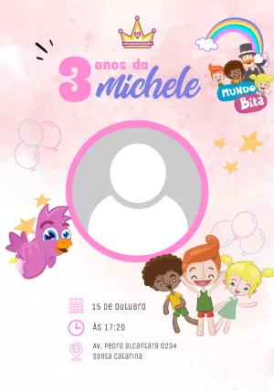 Invitación de cumpleaños Princesas – Estático – Ruan Carlos