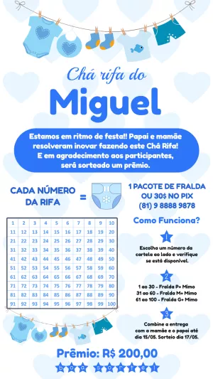 Baby Shower Raffle – Static – Pedro Henrique