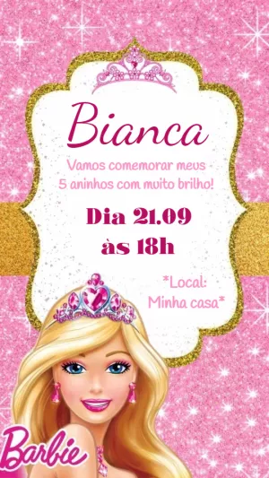 Invito di compleanno Principesse – Statico – Sopro de amor