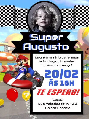 Invito di compleanno Super Mario – Statico – Gley Leobas