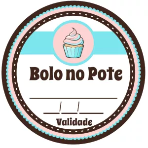 Adesivo Editável Online para Bolo no Pote para Imprimir