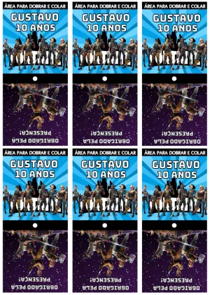 Capa para Pirulito Fortnite Editável com Personagens para Imprimir