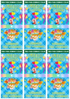 Capa para Pirulito Aniversário Palhaço Plim Plim para Editar