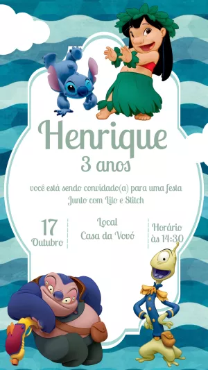 Stitch Birthday Invitation – Static – Gisele