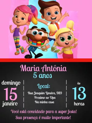 Convite de Aniversário José Comilão para Editar Online