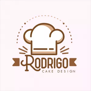 Logo Editável de Confeitaria com Chapéu de Chef para Criar