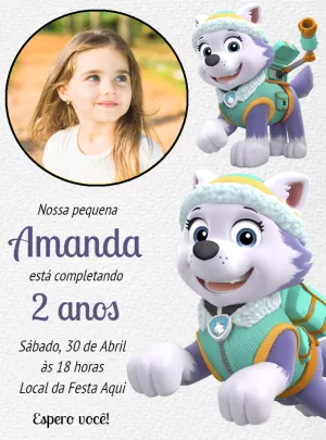 Invito di compleanno Paw Patrol – Statico – Decore Arte