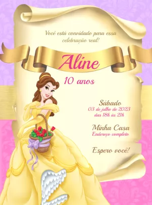Invitación de cumpleaños Princesas – Estático – Jonathan Fiuza