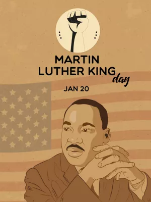 Martin Luther King Day Post Template to Edit Online