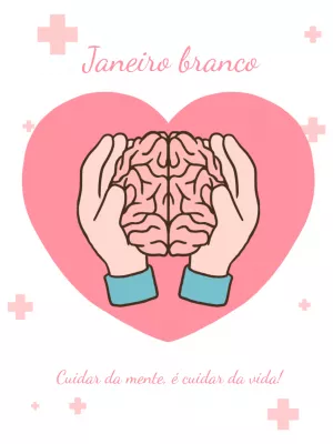 Post Janeiro Branco Saúde Mental para Editar Online