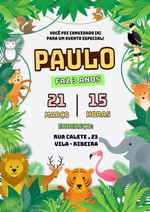 Safari Birthday Invitation – Static – PrestigioMkt
