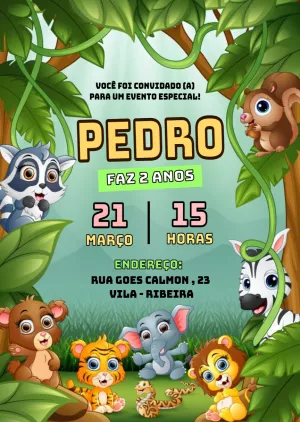 Safari Birthday Invitation – Static – PrestigioMkt