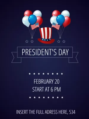 President's Day Invitation with Patriotic Elements to Edit Online