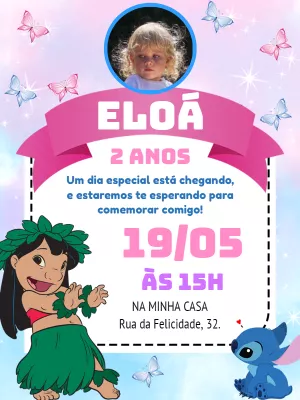 Stitch Birthday Invitation – Static – Pedro Henrique