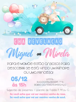 Invito gender reveal – Statico – Pedro Henrique