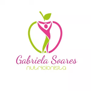 Logo Nutricionista com Maçã e Símbolo de Saúde para Editar