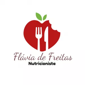 Logo Nutricionista com Maçã para Editar e Baixar