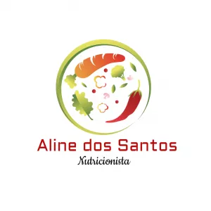 Logo Nutricionista com Vegetais Coloridos para Editar Online