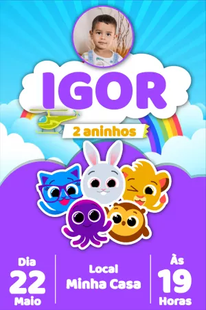 Invitación de cumpleaños Bolofofos – Estático – PH DESIGNER 87
