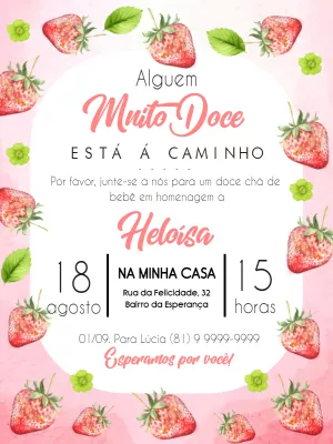 Invito baby shower – Statico – Pedro Henrique