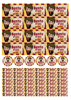 Kit de Etiquetas Escolares Magia para Editar e Imprimir