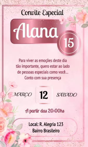 Quinceañera Invitation – Static – Julia B