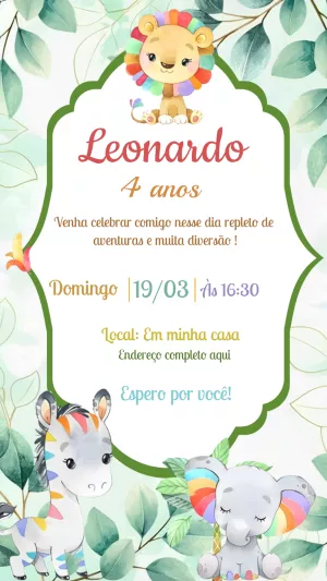 Safari Birthday Invitation – Static – Laiane