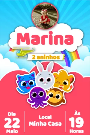 Invitación de cumpleaños Bolofofos – Estático – PH DESIGNER 87