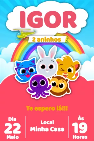 Invitación de cumpleaños Bolofofos – Estático – PH DESIGNER 87