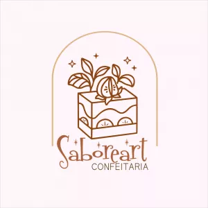 Logo Editável para Confeitaria com Ramo para Editar