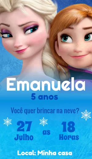 Frozen Birthday Invitation – Static – Baby Convites