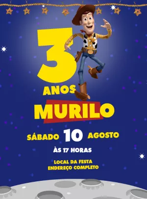 Invitation d'anniversaire Toy Story – Statique – Decore Arte