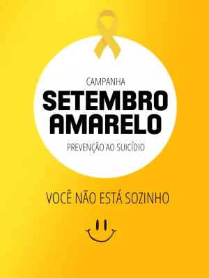 Post Setembro Amarelo com Laço Amarelo para Editar Online